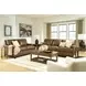 Gambellara Amber Leather 90" Sofa with Nailhead Trim