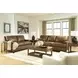 Gambellara Amber Leather 90" Sofa with Nailhead Trim
