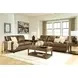 Gambellara Amber Leather 90" Sofa with Nailhead Trim