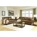 Gambellara Amber Leather 90" Sofa with Nailhead Trim