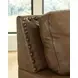 Gambellara Amber Leather Upholstered Accent Chair with Nailhead Trim