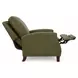 Melrose Oasis Olive Leather Push Thru The Arms Recliner with Nailhead Trim