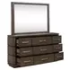 Cascade Falls Satin Espresso 9 Drawer Dresser with Mirror