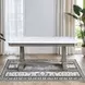 Zumala White and Weathered Oak 71" Rectangular Marble Top Dining Table