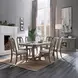 Zumala White and Weathered Oak 71" Rectangular Marble Top Dining Table