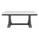 Yabeina White and Gray Oak 71" Rectangular Marble Top Dining Table