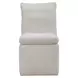 Dining Studio Ivory Upholstered Pillowtop Dining Side Chair with Casters