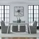 Dining Studio Sapphire Upholstered Pillowtop Dining Side Chair with Casters