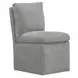 Dining Studio Sapphire Upholstered Pillowtop Dining Side Chair with Casters