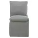Dining Studio Sapphire Upholstered Pillowtop Dining Side Chair with Casters