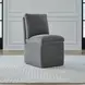 Dining Studio Sapphire Upholstered Pillowtop Dining Side Chair with Casters