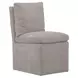 Dining Studio Truffle Upholstered Pillowtop Dining Side Chair with Casters