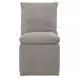 Dining Studio Truffle Upholstered Pillowtop Dining Side Chair with Casters
