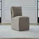 Dining Studio Truffle Upholstered Pillowtop Dining Side Chair with Casters