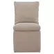 Dining Studio Wicker Upholstered Pillowtop Dining Side Chair with Casters