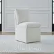 Dining Studio Ivory Upholstered Pillowtop Dining Side Chair with Casters Set of 4