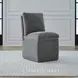 Dining Studio Sapphire Upholstered Pillowtop Dining Side Chair with Casters Set of 4