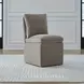 Accent Dining Truffle Upholstered Pillowtop Dining Side Chair with Casters Set of 4