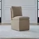 Dining Studio Wicker Upholstered Pillowtop Dining Side Chair with Casters Set of 4