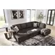 Coralene Onyx Performance Fabric Upholstered Rectangular Oversized Accent Ottoman