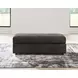 Coralene Onyx Performance Fabric Upholstered Rectangular Oversized Accent Ottoman