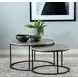 Lainey Grey And Gunmetal 2 Piece Nesting Coffee Table