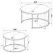Lainey Grey And Gunmetal 2 Piece Nesting Coffee Table