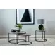 Lainey Grey And Gunmetal 2 Piece Nesting Coffee Table
