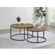 Lainey Mango Round Nesting Coffee Table Set of 2