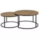 Lainey Mango Round Nesting Coffee Table Set of 2