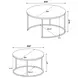 Lainey Mango Round Nesting Coffee Table Set of 2