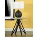 Hadi Cement And Gunmetal End Table
