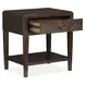 Timberlyn Espresso 1 Drawer Open Nightstand with USB Charging