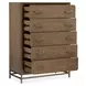 Lindon Belgian Wheat and White Upholstered Panel Bedroom Set