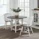 Al Fresco Graphite and Whitestone 42" Drop Leaf Round Dining Table