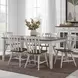 Al Fresco Graphite and Whitestone 74" Extendable Rectangular Dining Table