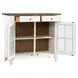 Al Fresco Graphite and Whitestone 2 Glass Door Server