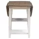 Al Fresco Graphite and Whitestone 42" Drop Leaf Round Dining Table