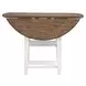 Al Fresco Graphite and Whitestone 42" Drop Leaf Round Dining Table