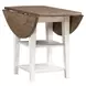 Al Fresco Graphite and Whitestone 42" Drop Leaf Round Dining Table