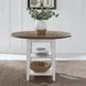 Al Fresco Graphite and Whitestone 42" Drop Leaf Round Dining Table