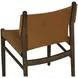 Argus Nubuck Caramel Leather Upholstered Dining Chair