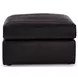 ModMax II Black Leather Oversized Accent Ottoman
