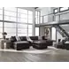 ModMax II Black Leather Oversized Accent Ottoman