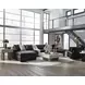 ModMax II Black Leather 4 Piece Double Chaise Sectional