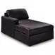 ModMax II Black Leather 5 Piece Double Chaise Sectional with Storage Consoles