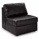 ModMax II Black Leather 3 Piece Modular 108" Sofa