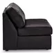 ModMax II Black Leather 3 Piece Modular 108" Sofa