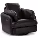ModMax II Black Leather Swivel Glider Recliner