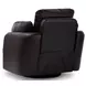 ModMax II Black Leather Swivel Glider Recliner
